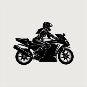 Kobieta na motocyklu