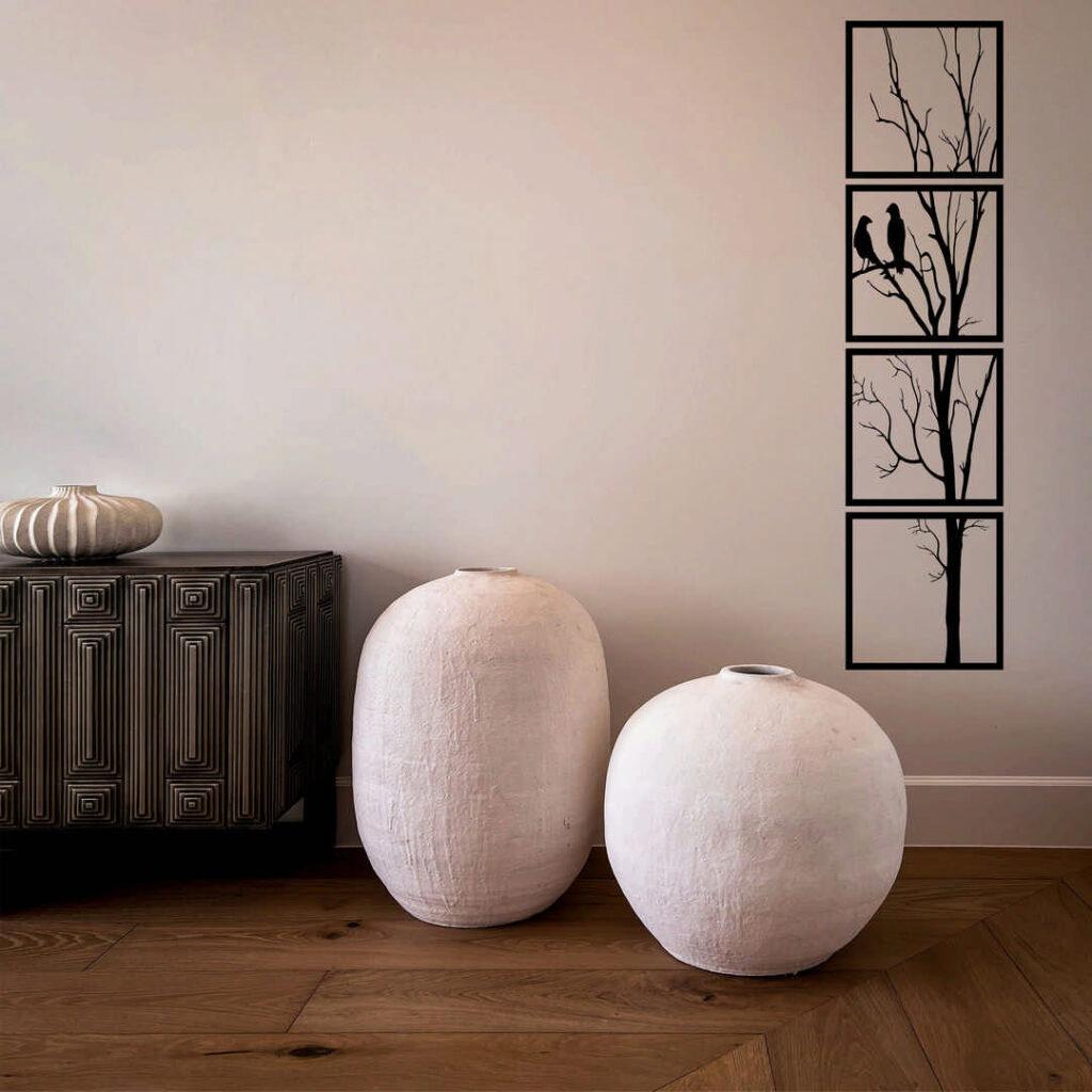 Styl boho – obraz ażurowy z drewna