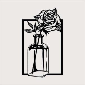 Róża w wazonie W0310