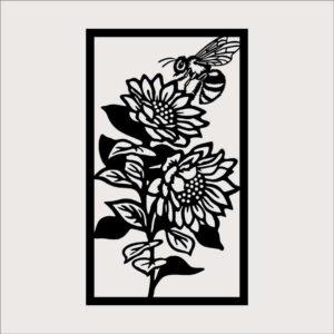 Słonecznik i pszczoła W0313