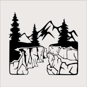 Kanion w górach W0341