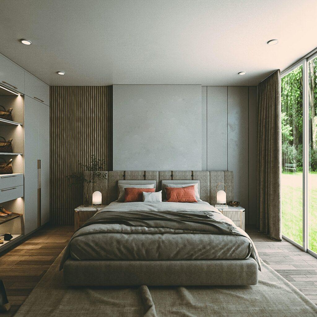 Nowoczesny styl w mieszkaniu. – obraz ażurowy z drewna