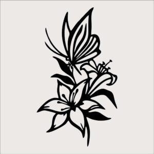 Motyl na kwiatku W0363