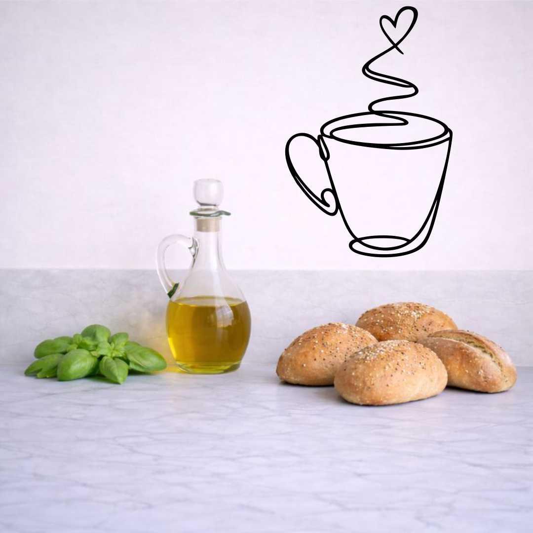 obraz ażurowy filiżanka pełna miłości dekoracja na ścianę wall art czarny