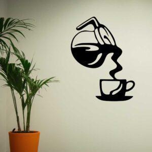 obraz ażurowy dzbanek do kawy – obraz ażurowy z drewna