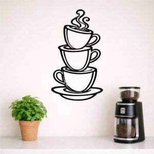 obraz ażurowy trzy filiżanki kawy