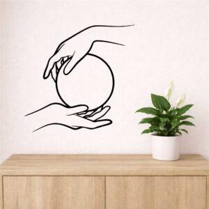 Obraz ażurowy Line Art Kula w ręku