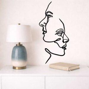 Obraz ażurowy Line Art dwie twarze