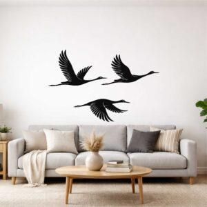 Żurawie w locie na ścianę – obraz ażurowy